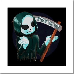 The Grim Reaper says: C'est la vie. and he shrugs. Posters and Art